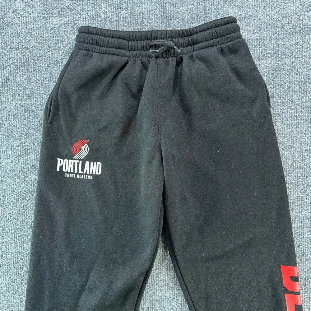 NBA Portland Trail Blazers Youth Black Fleece Jogger Sweatpants Kids L 14-16